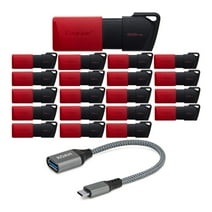 Kingston DataTraveler Exodia 128GB USB Flash Drive (20-Pack) with USB 3.0 to USB-C Adapter