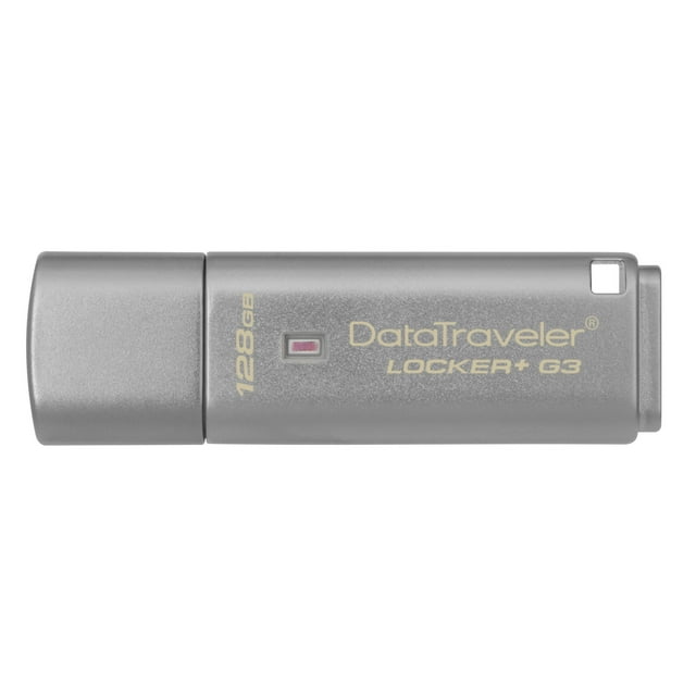 Kingston DataTraveler Locker+ G3 128GB Encrypted USB 3.0 (DTLPG3/128GB)
