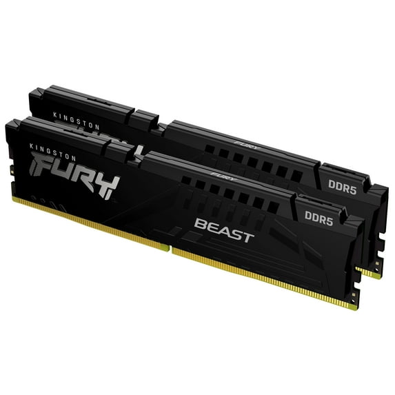Kingston FURY Beast 32GB (2x16GB) 6000MT/s DDR5 CL36 Desktop Memory | AMD EXPO | Plug N Play | Kit of 2| KF560C36BBE2K2-32