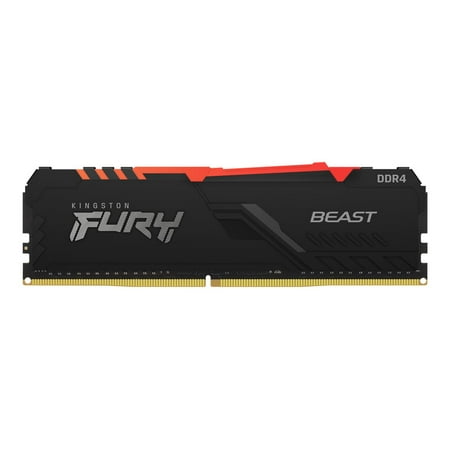 Kingston - FURY Beast RGB 32GB (2PK 16GB) 3600 MHz DDR4 CL18 DIMM Desktop Memory Kit