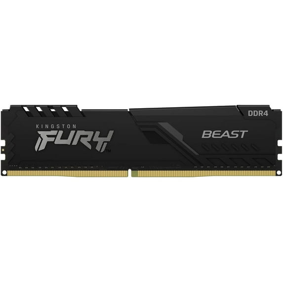 Kingston FURY Beast 4GB DDR4 SDRAM Memory Module - 4 GB (1 x 4GB) - DDR4-2666/PC4-21333 DDR4 SDRAM - 2666 MHz - CL16 - 1.20 V - 288-pin - DIMM - Lifetime Warranty