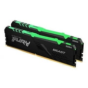 Kingston FURY Beast RGB 32GB KIT (2x16GB) 3200MHz DDR4 Desktop Memory KF432C16BB1AK2/32 (Kit of 2)