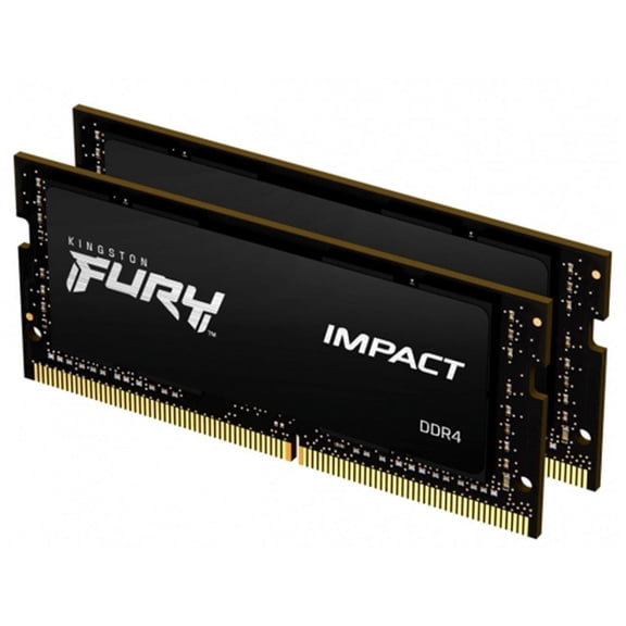 Kingston FURY Impact 32GB (2 x 16GB) 260-pin SO-DIMM DDR4 3200 MHz CL20 Black Memory (KF432S20IBK2/32)