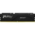 thumbnail image 1 of Kingston Fury Beast 16GB 6000MHz DDR5 CL40 DIMM Single Module Desktop Memory KF560C40BB-16 Black, 1 of 4