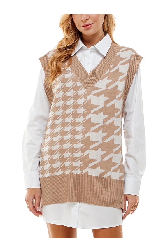 Womens Juniors Short Sweater Two Piece Dress