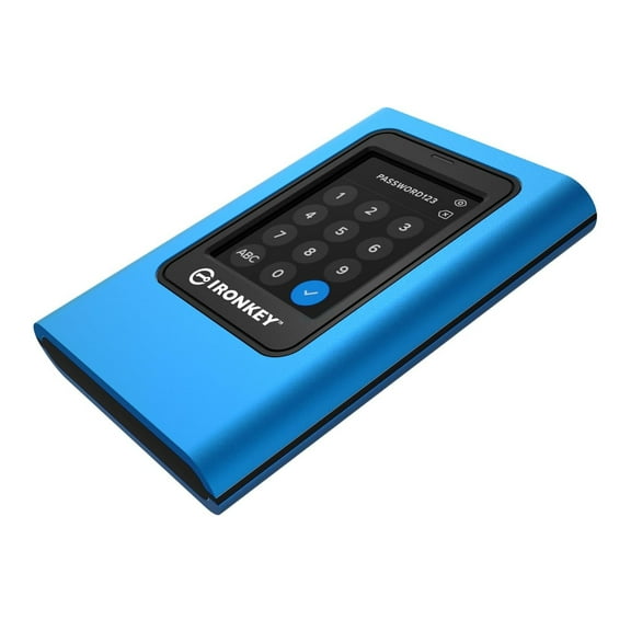 Kingston 7.6TBGB IronKey Vault Privacy 80 XTS-AES 256-bit Encrypted External SSD with Intuitive Touch Screen and Multi-Password Protection