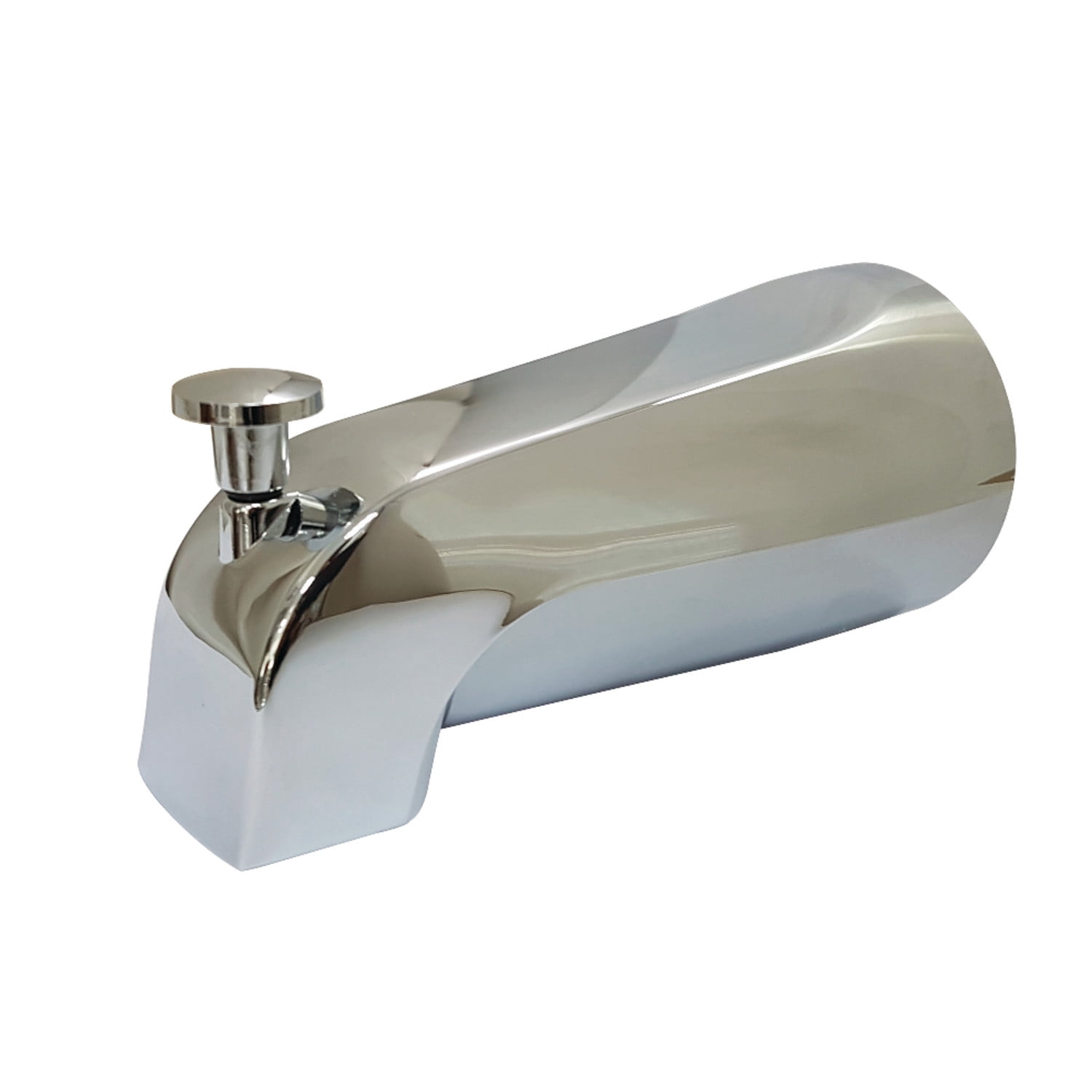 Polished Chrome Wall Mounted Tub Spout with Diverter