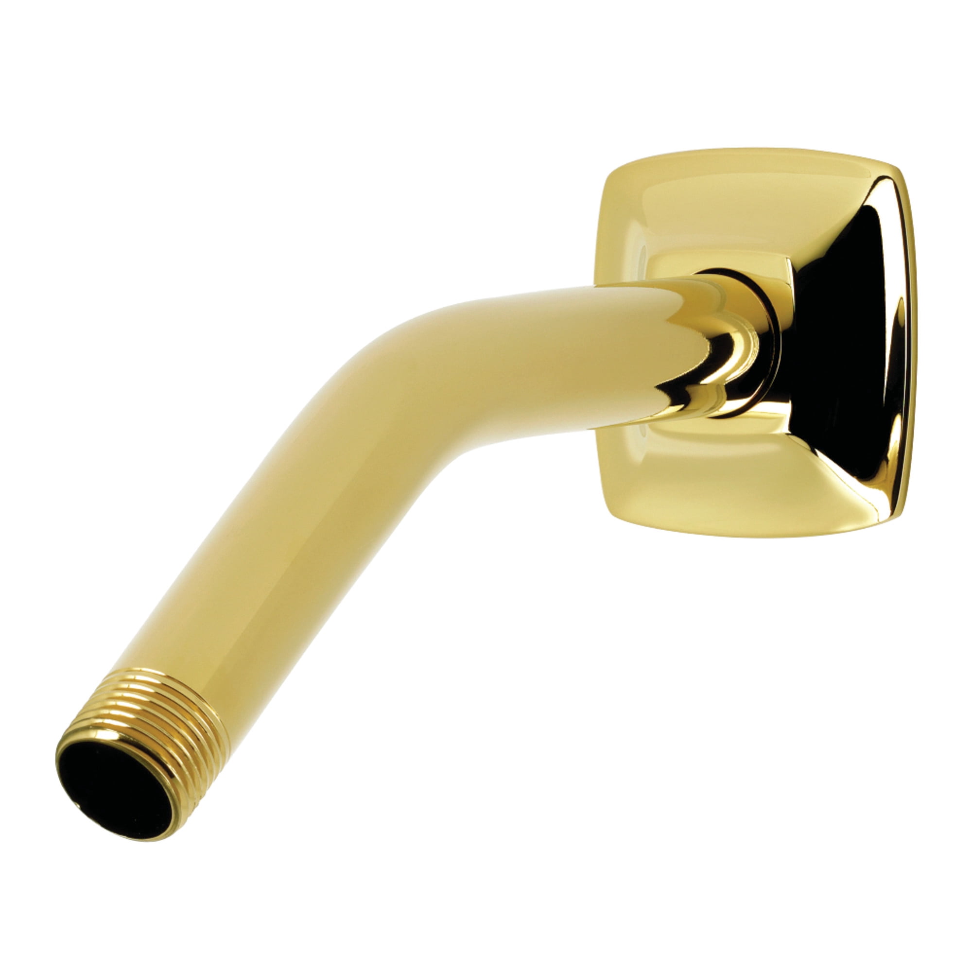 Kingston K151AK12 Gehry Shower Arm with Square Flange, Polished Brass