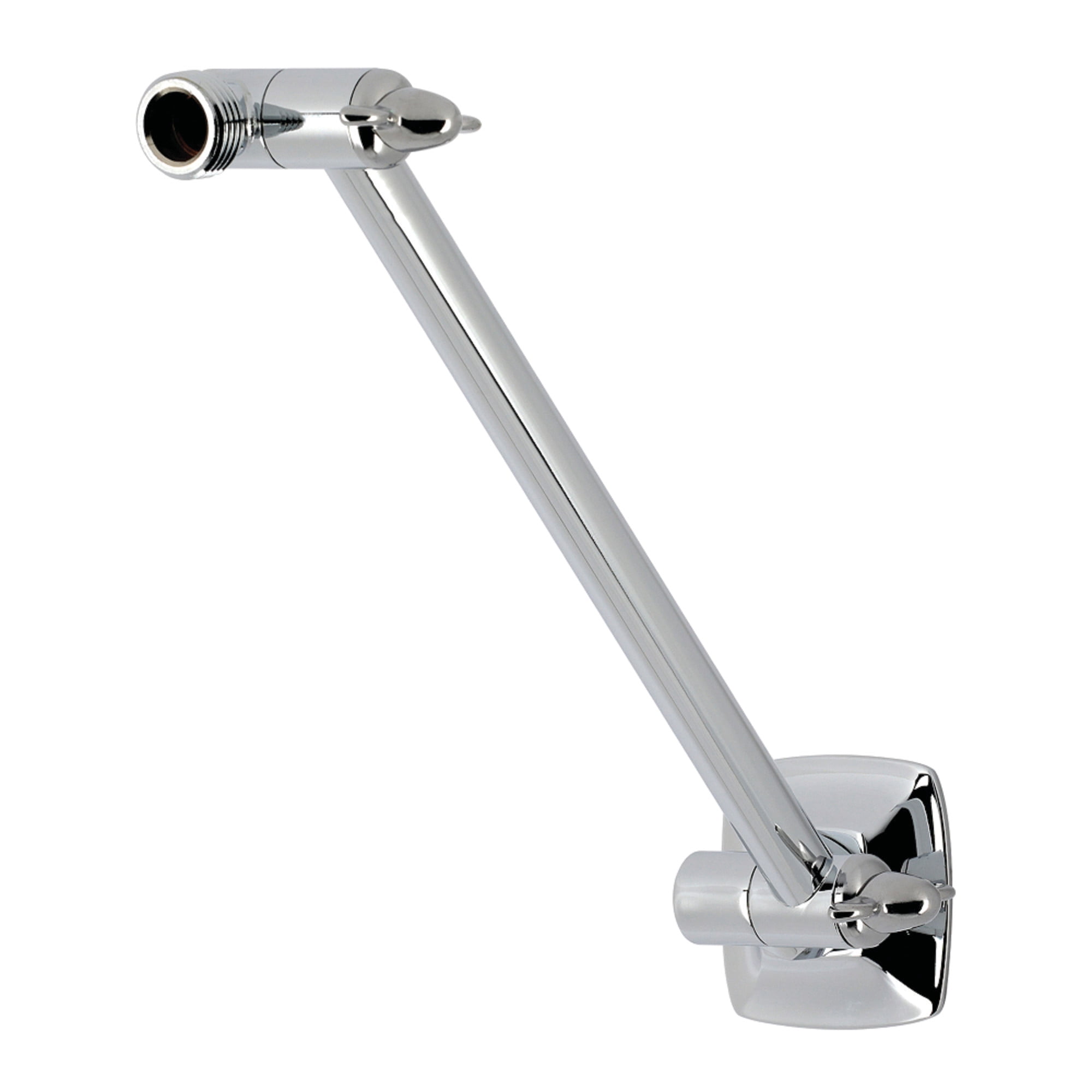 Kingston K153AK11 Gehry 10" Adjustable High-Low Shower Arm with Square Flange, Polished Chrome