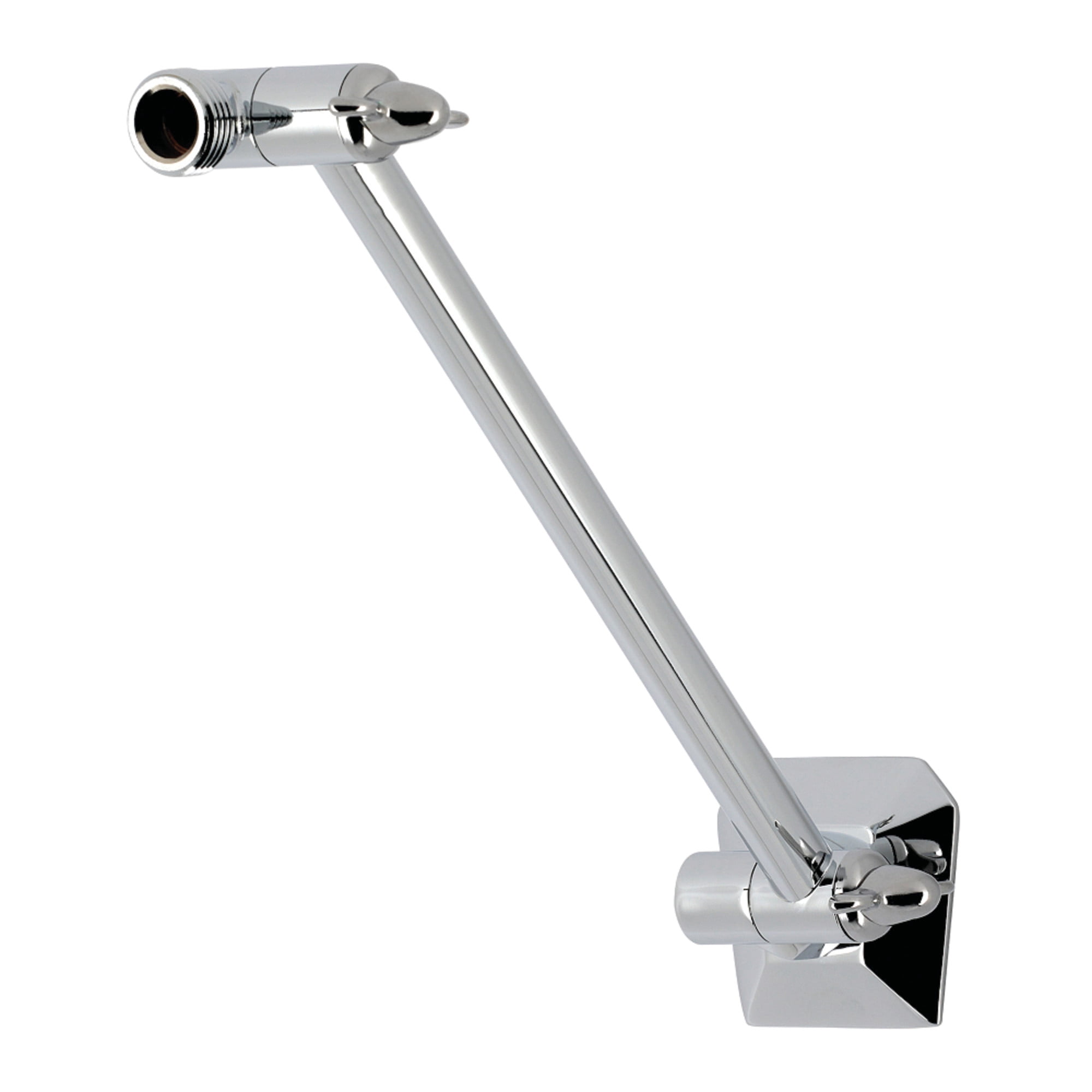 Kingston K153AK21 Trapeze 10" Adjustable High-Low Shower Arm with Hexagon Flange, Polished Chrome