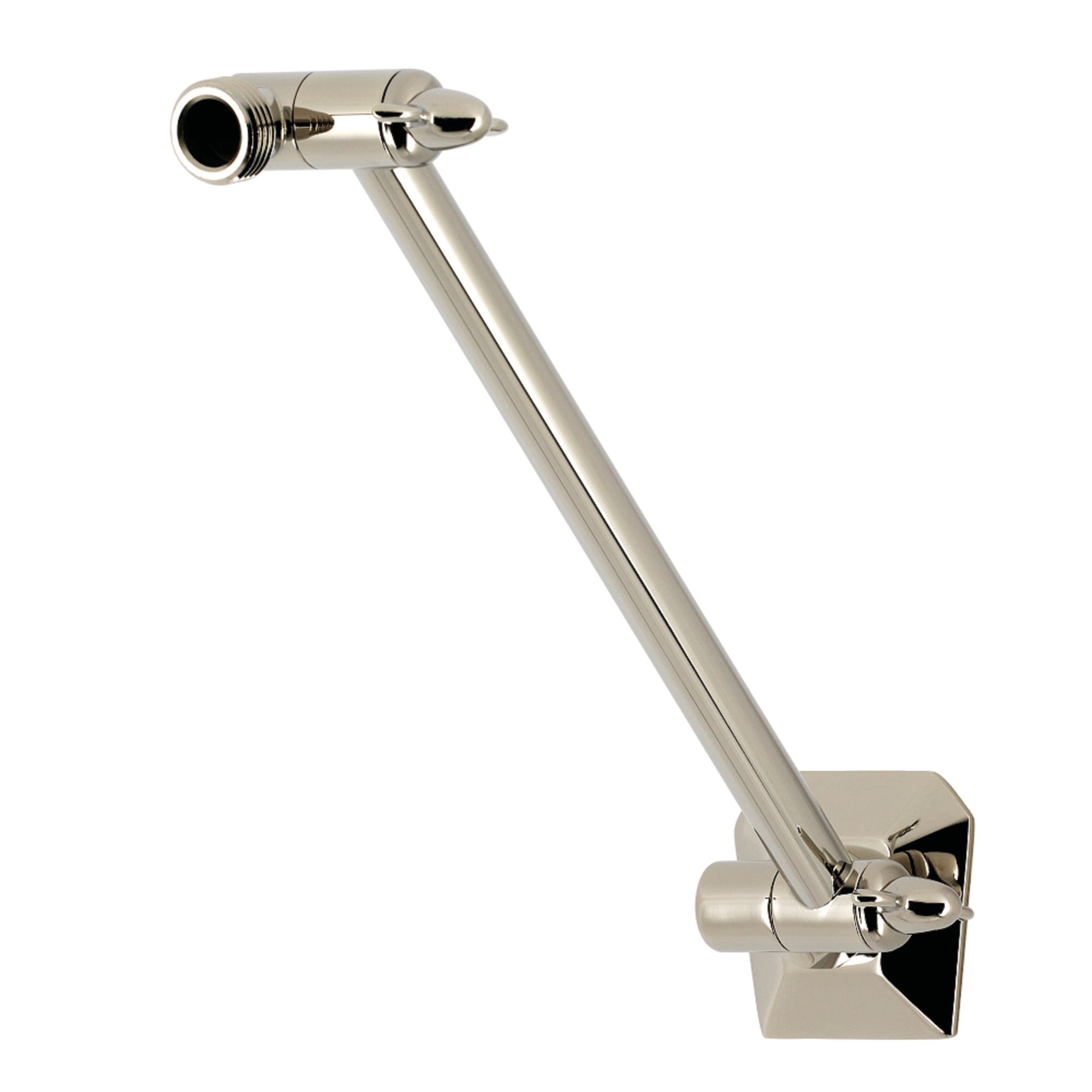 Kingston K153AK26 Trapeze 10" Adjustable High-Low Shower Arm with Hexagon Flange, Polished Nickel