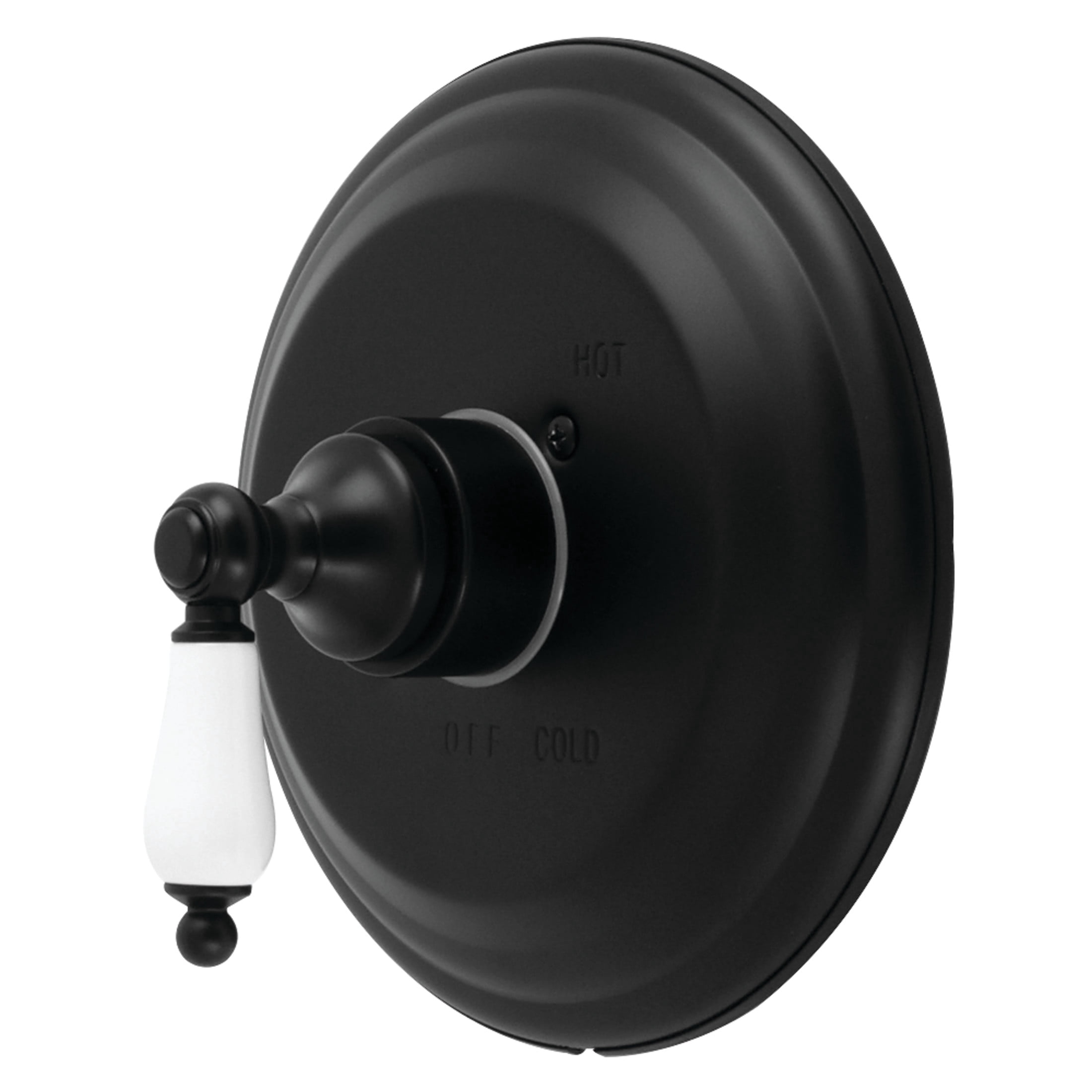 Kingston KB3630PLE Restoration Single-Handle Pressure Balanced Shower Valve and Trim Set - Valve Included in Matte Black