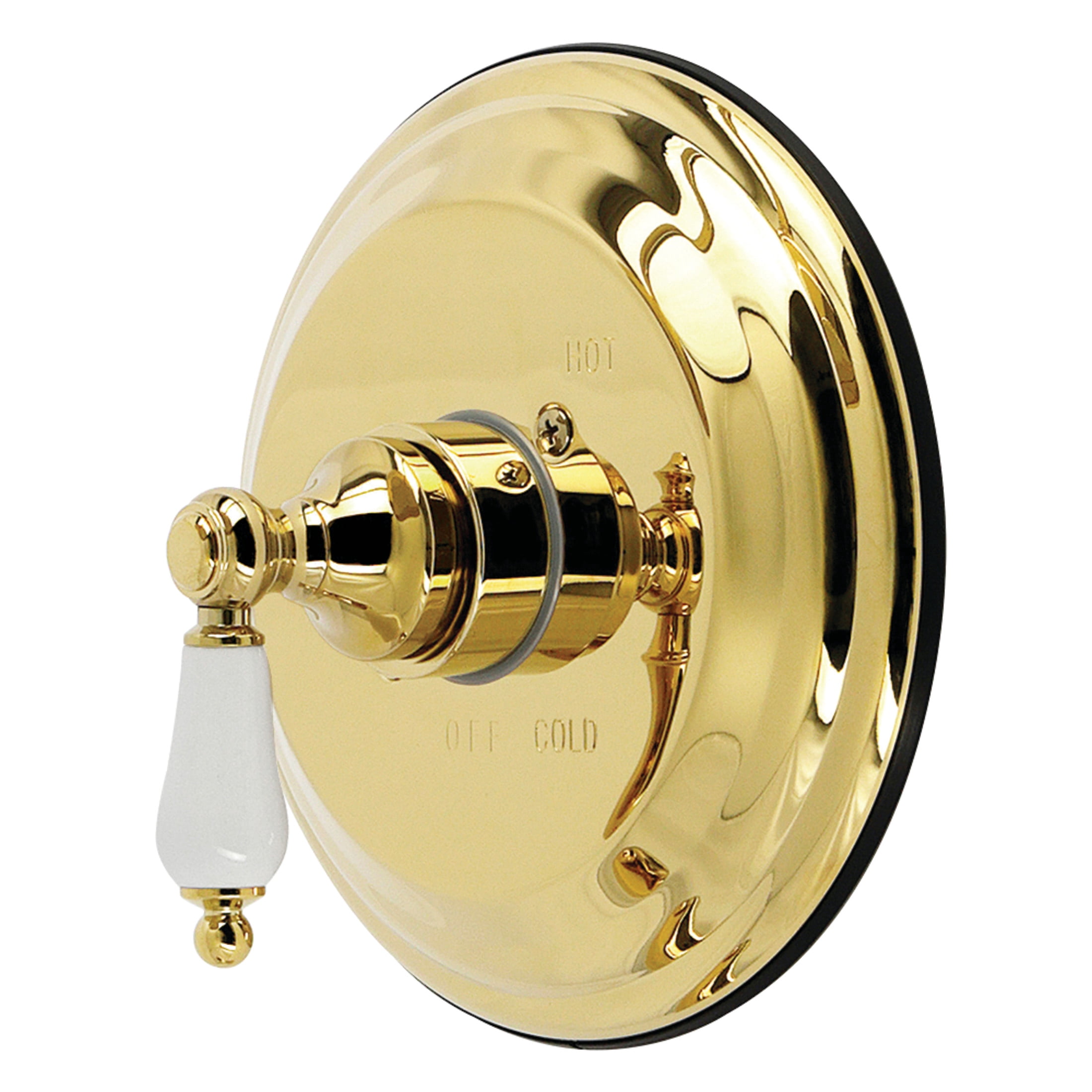 Kingston KB3632PLE Restoration Single-Handle Pressure Balanced Shower Valve and Trim Set - Valve Included in Polished Brass