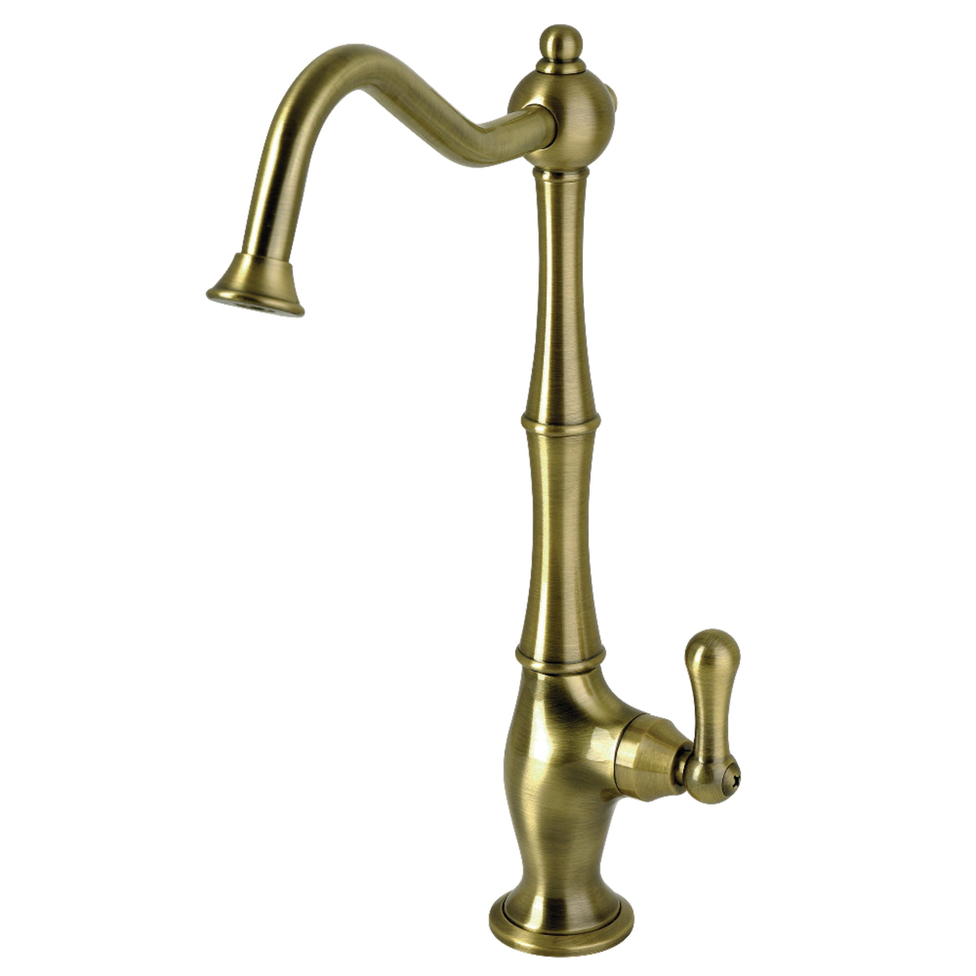 Kingston KS1193AL Heritage Single-Handle Cold Water Filtration Faucet, Antique Brass