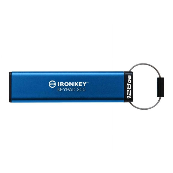 IronKey Keypad 200 128GB USB 3.2 Gen 1 Type A Flash Drive IKKP200128GB