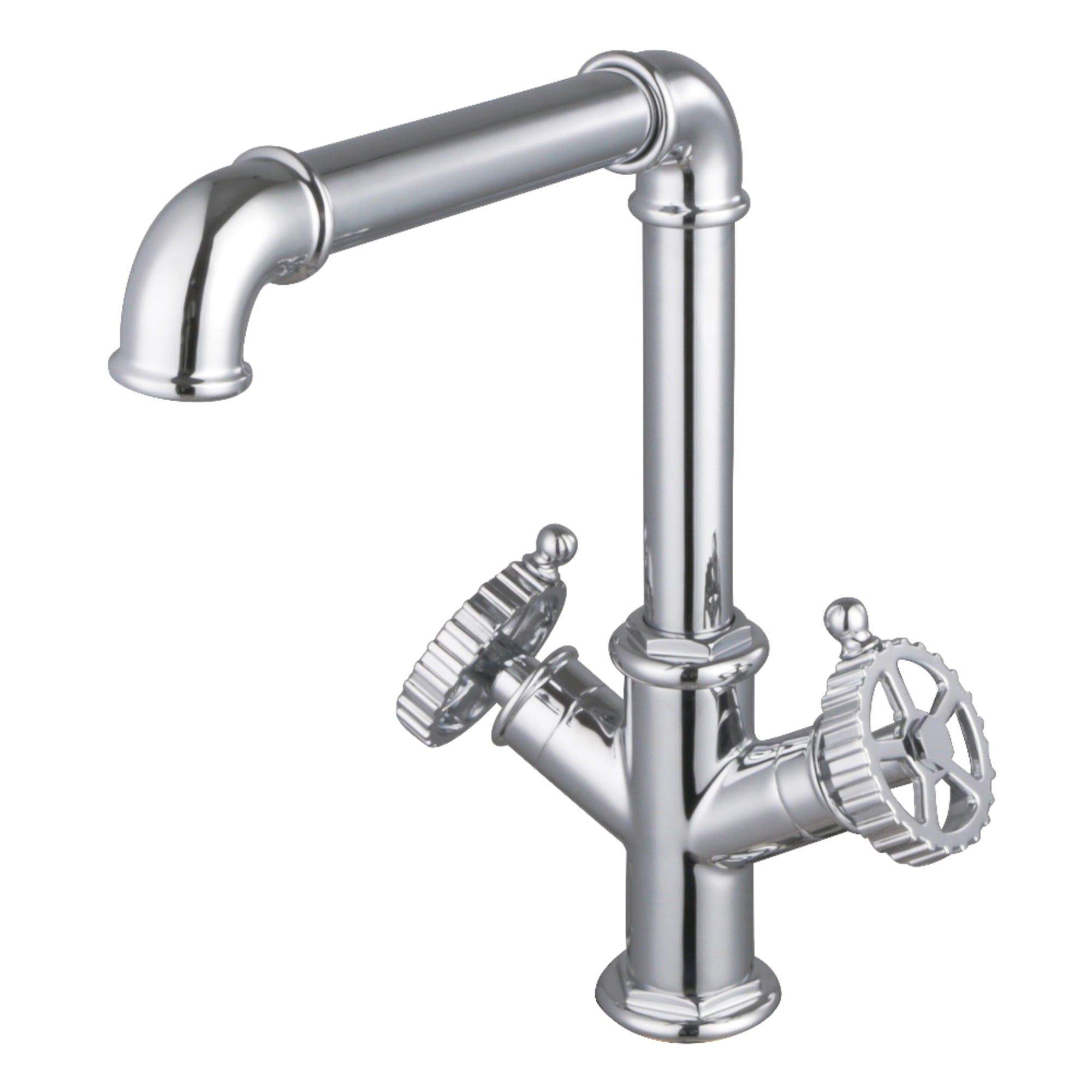 Kingston LS6501CG Fuller Two-Handle Single-Hole Kitchen Faucet, Polished Chrome