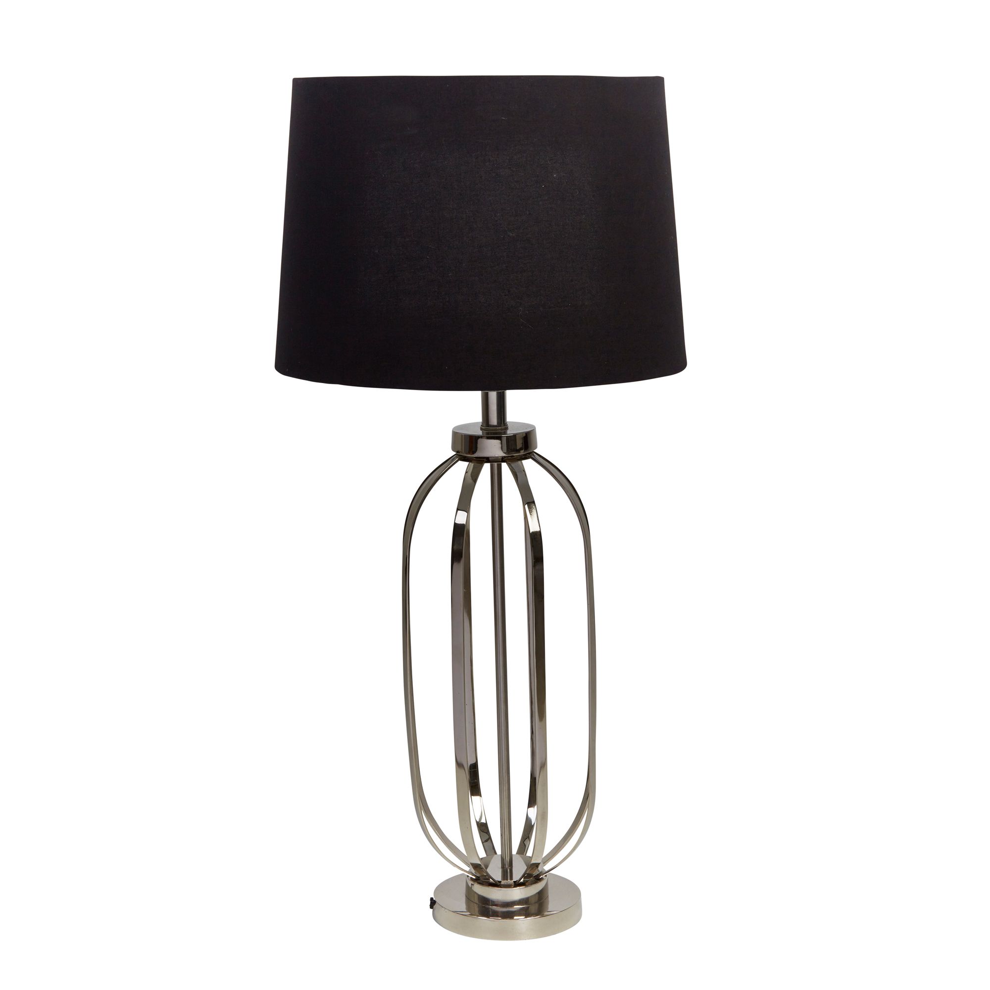 Kingston Living 24" Open Body Table Lamp with Black Tapered Drum Shade