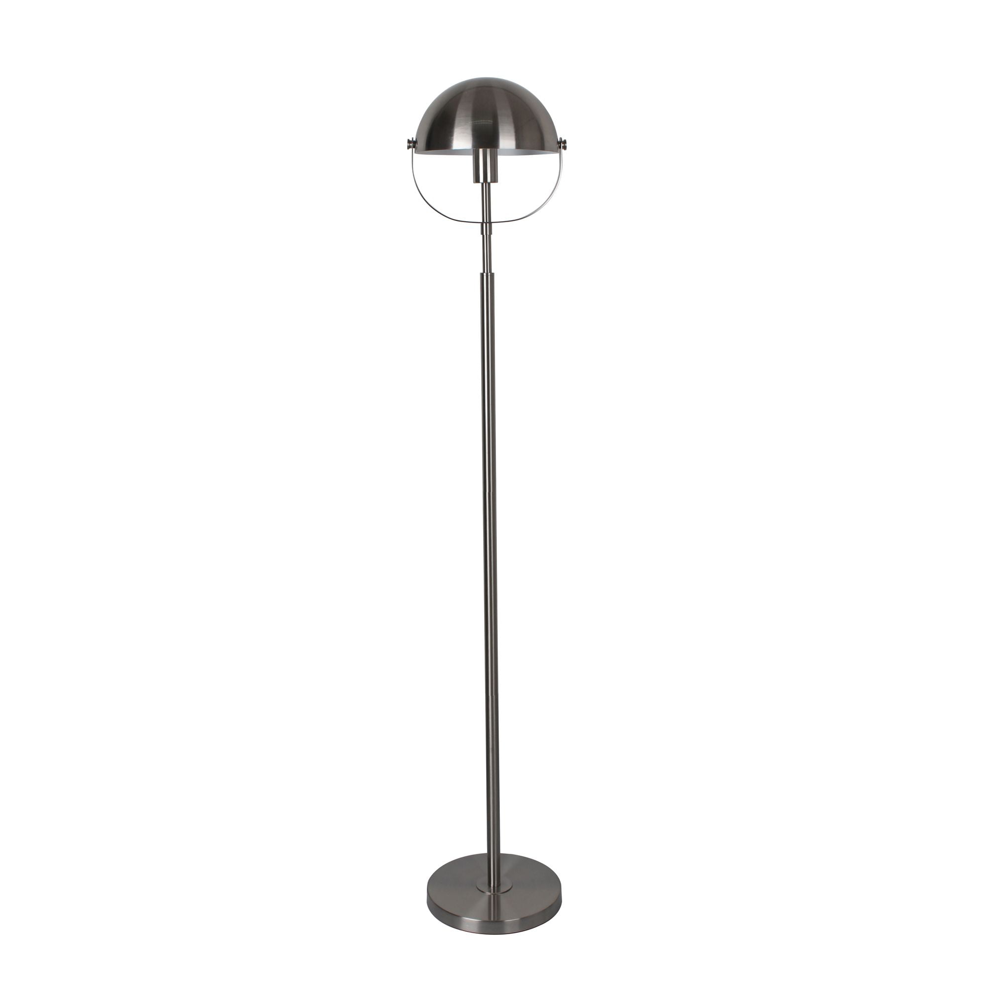Kingston Living 60" Silver Retro Modern Dome Shade Floor Lamp
