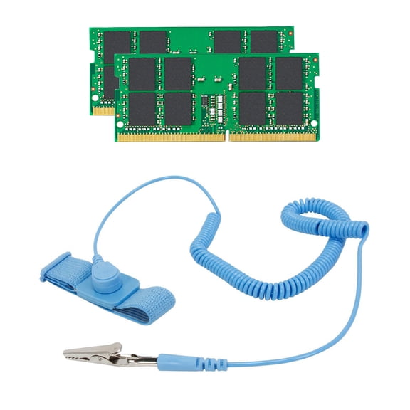 Kingston Memory Bundle with 64GB (2 x 32GB) DDR4 PC4-21300 2666MHz Memory Unbuffered SO-DIMMs and Anti-Static Wristband Compatible with Optiplex 3080, 5080, 7080 MFF PCs