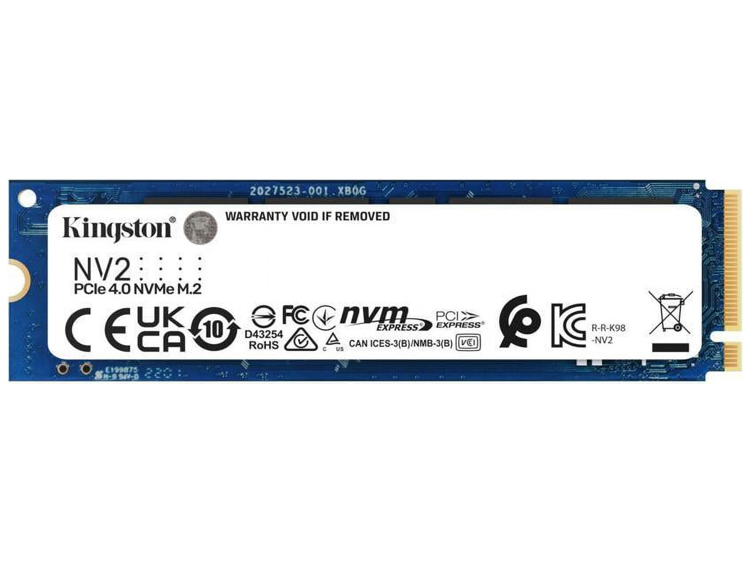 Kingston NV2 1TB M.2 2280 NVMe PCIe Internal SSD Up to 3500 Kingston NV2 1TB M.2 2280 NVMe PCIe Internal SSD Up to 3500