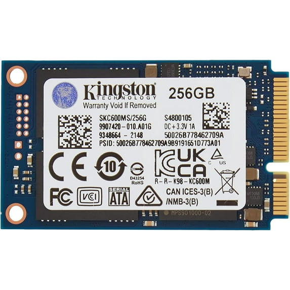 Kingston SSD KC600 256GB mSATA 3D TLC NAND SKC600MS/256G
