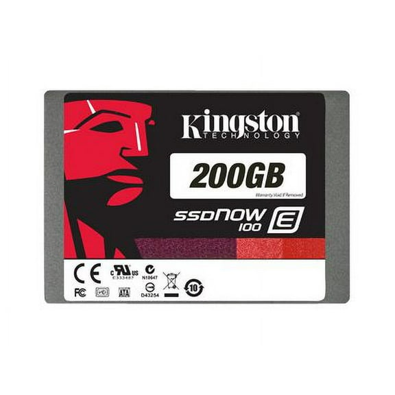 Kingston SSDNow E100 - SSD - encrypted - 200 GB - internal - 2.5" - SATA 6Gb/s - Self-Encrypting Drive (SED)