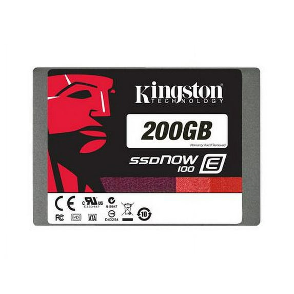 Kingston SSDNow E100 - SSD - encrypted - 200 GB - internal - 2.5" - SATA 6Gb/s - Self-Encrypting Drive (SED)