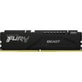 thumbnail image 1 of Kingston Technology Fury Beast 16GB 4800MHz DDR5 CL38 Desktop Memory Single Module KF548C38BB-16, Black, 1 of 2
