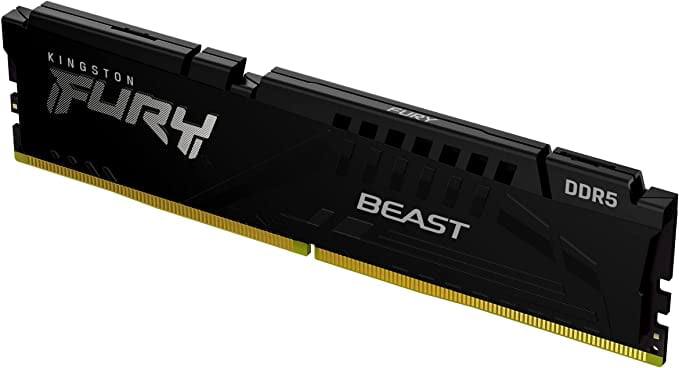 Kingston Technology Fury Beast 16GB 5200MHz DDR5 CL40 Desktop Memory Single Module KF552C40BB-16, Black