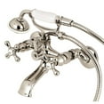 thumbnail image 1 of Kingston Brass Wall-Mount Clawfoot Tub Faucets With Polished Nickel KS265PN, 1 of 7