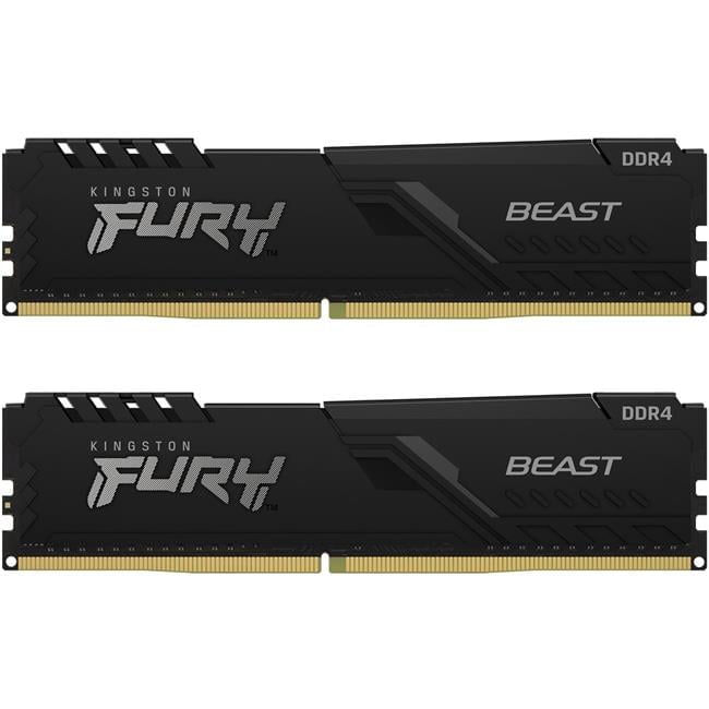 Kingston Value Ram KF432C16BBK2-16 FURY Beast 16GB Kit DDR4 3200MHz CL16 Desktop RAM, Black
