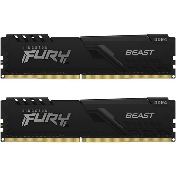 Kingston Value Ram KF432C16BBK2-16 FURY Beast 16GB Kit DDR4 3200MHz CL16 Desktop RAM, Black