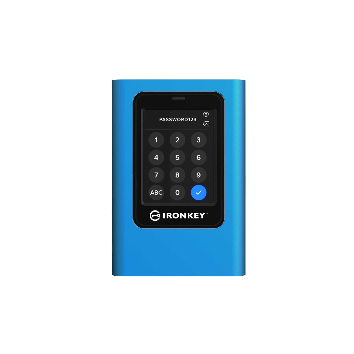 Kingston 960GB IronKey Vault Privacy 80 XTS-AES 256-bit Encrypted External SSD with Intuitive Touch Screen and Multi-Password Protection
