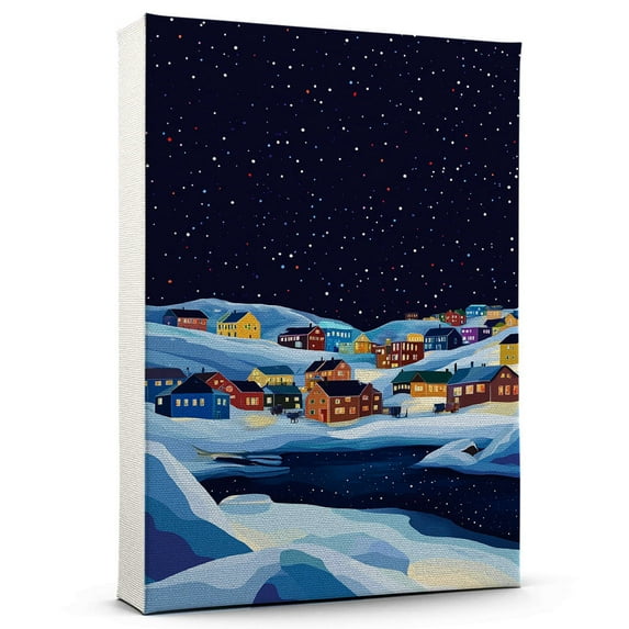 Kingstons Travel Canvas Art Print, Jamaica Wall Canvas Starry Night, Kingstons Canvas Painting decorJamaica Travel Picture -97AZ689