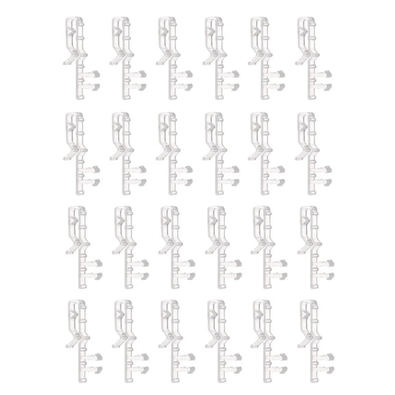 Kingswick 24PCS Valance Clips 2 Inch Window Valance Clips Clear Plastic Valance Retainer Clips Blind Valance Clips Hidden Valance Clips