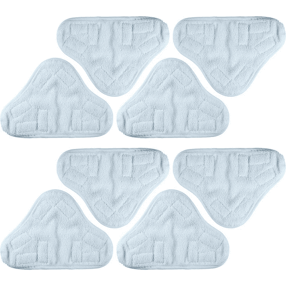 Kingswick 8 Packs H2OX5 Microfiber Steam Mop Pad Replacement - Compatible with H2O H20 Steam Mop X5 - Washable & Reusable - Exact Fit for H2O X5 Steam Cleaners H20 Models - Improved Design