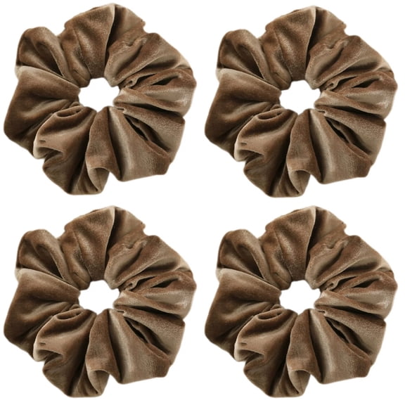 Kingswick Extra Large Hair Bands for Women's Thick Hair, Premium Velvet Soft Large Hair Bands, XL 6-Inch Large Elastic Hair Tie, Set of 4