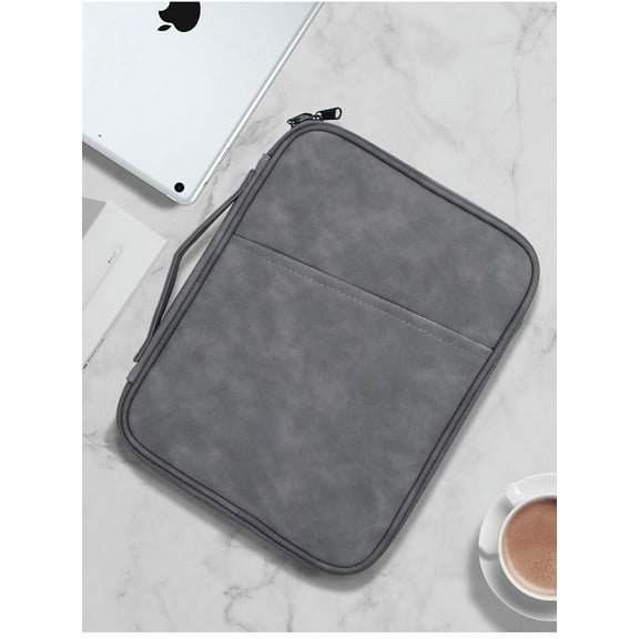 Kingswick Tablet Bag With Zipper, Lightweight Carry-On Tablet Bag For Business Office Travel Grey