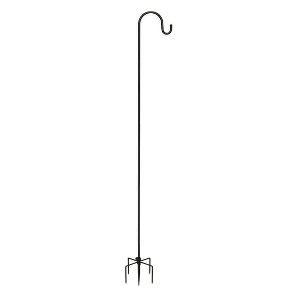 Kingsyard Adjustable Shepherd Hooks for Outdoor, Heavy Duty Bird Feeder Pole with 5 Prong Base, Garden Plant Hanger, Weddings Decor, Solar Light Lanterns, 108 inch