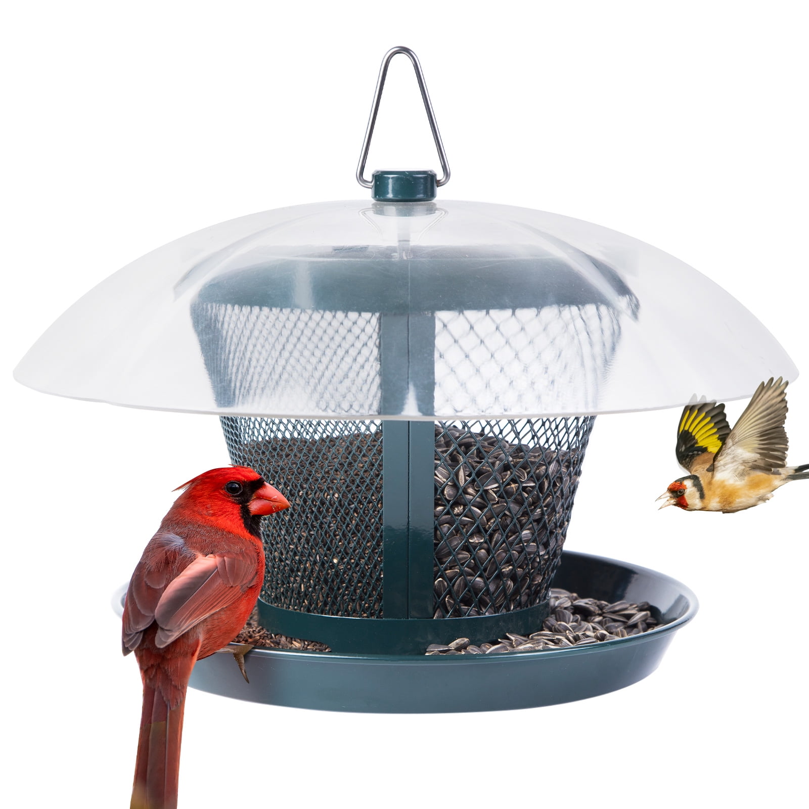 Kingsyard Bird Feeder for Outside Hanging Metal Mesh Wild Bird Feeder 