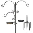 thumbnail image 1 of Kingsyard Bird Feeding Station Kit, 85" Bird Feeder Pole with 5-Prong Base, Bird Feeder Stand for Outdoors Hanging Bird Feeders, Upgraded in Stability, Black, 1 of 7