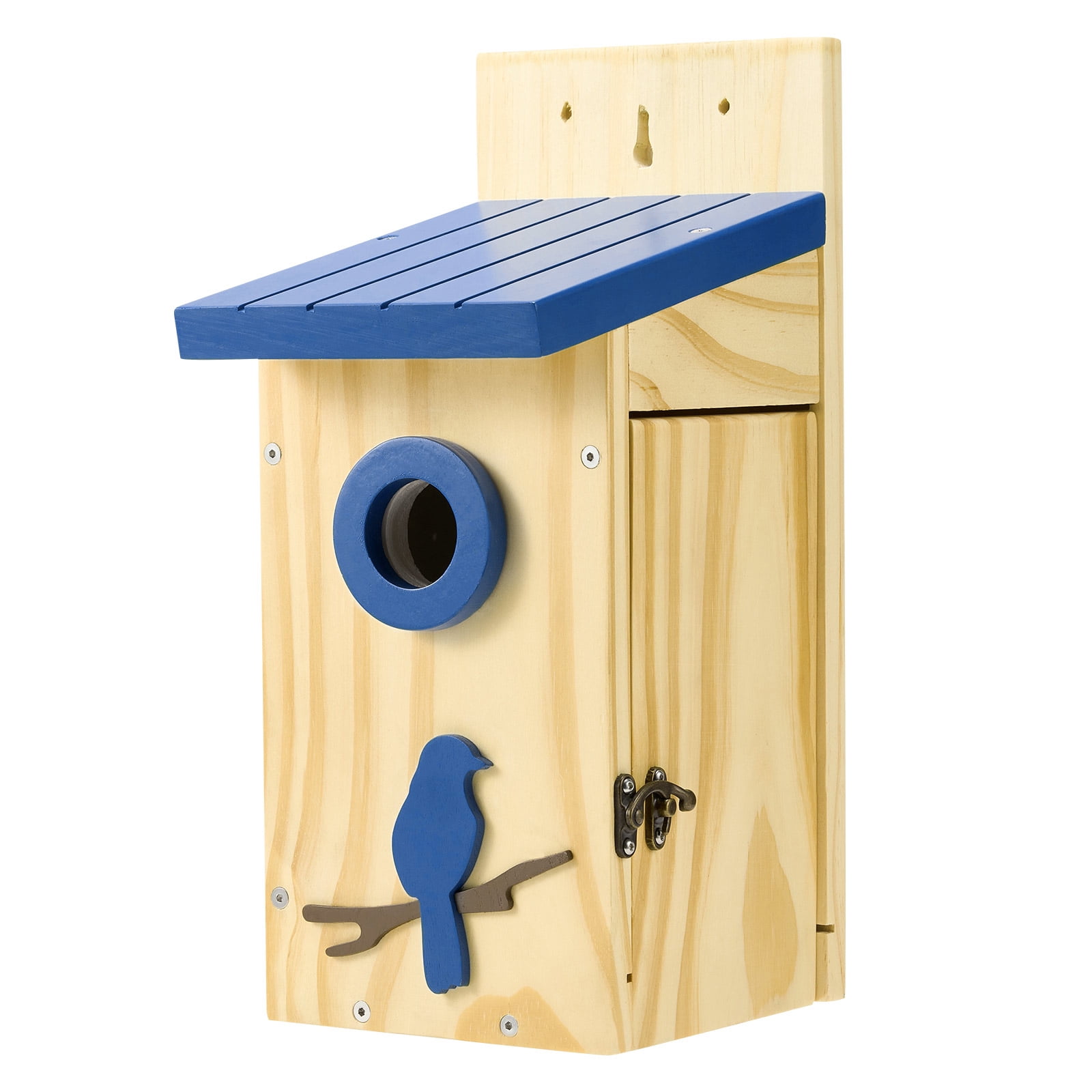 Kingsyard Classic Bird House with Prdator Guard, Bluebird Wren Chickadee Viewing House, Royal