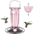 thumbnail image 1 of Kingsyard Glass Hummingbird Feeder for Outdoors Wild Bird Feeder with 6 Feeding Ports Hanging for Garden Yard, Red (Ant Moat Included), 1 of 10
