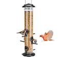 thumbnail image 1 of Kingsyard Metal Tube Bird Feeders for Outdoor Hanging with 6 Ports, Chew-Proof, 2 lbs Seed, Black, 1 of 7