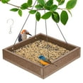 thumbnail image 1 of Kingsyard Recycled Plastic Platform Bird Feeder for Outdoor Hanging, Sturdy & Durable, Brown, 1 of 8