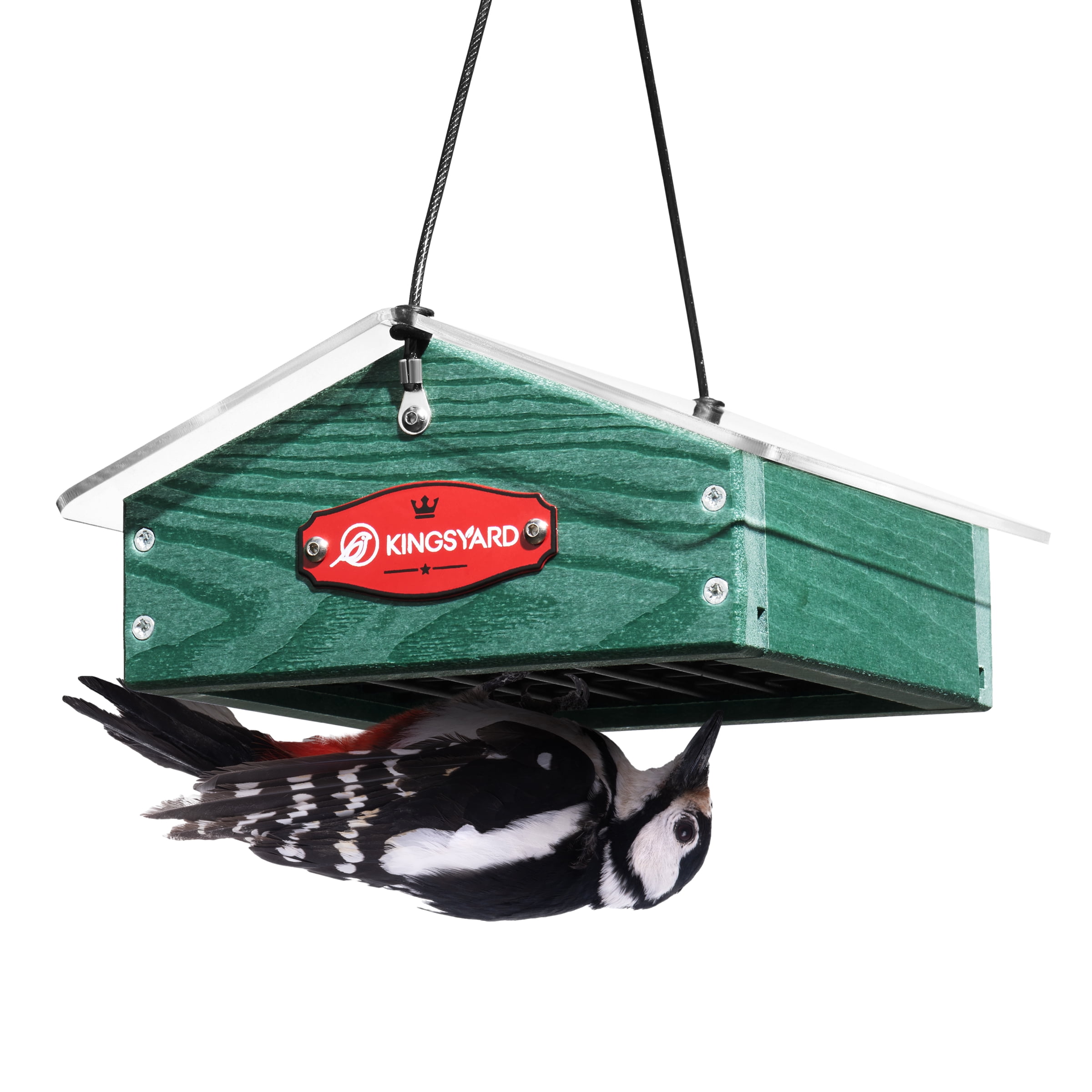 Kingsyard Upside Down Suet Feeder for Outside Hanging - Recycled
