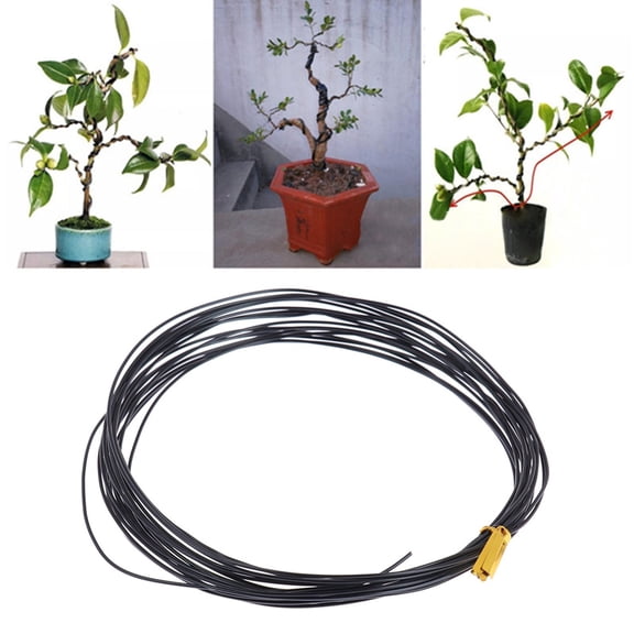 Kingtowag 1.5Mm Aluminum Wire for Bonsai Shaping 5 Meters/25G, Tree Training Wires with Cutter, Anodized Aluminum Plant Wire for Tree Shaping, Sustainable Tool