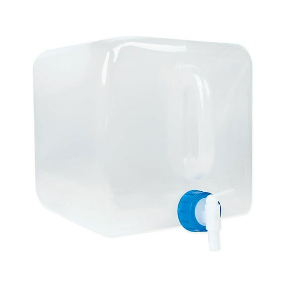 Kingtowag 20L Foldable Portable Water Storage Container with Tap & Handle, Leakproof Transparent for Camping, Large Inventory, Large Inventory