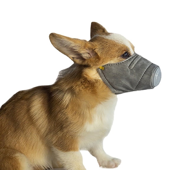 Kingtowag Anti Smog Pet Face Mask 3 Pieces, Adjustable Dog Respirator Breathable Muzzle Protective, 3PCS Adjustable Dog Respirator Muzzle Breathable Protective Pet Mask