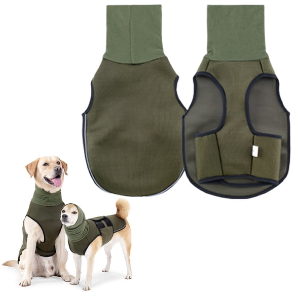 Kingtowag Army Green Dog Emotional Comfort Clothes Size XL, Calming Anxiety Vest for Large Breeds, Thunderstorm & Travel Stress Relief, Soothing Snug-Fit Apparel, Durable Washable Design